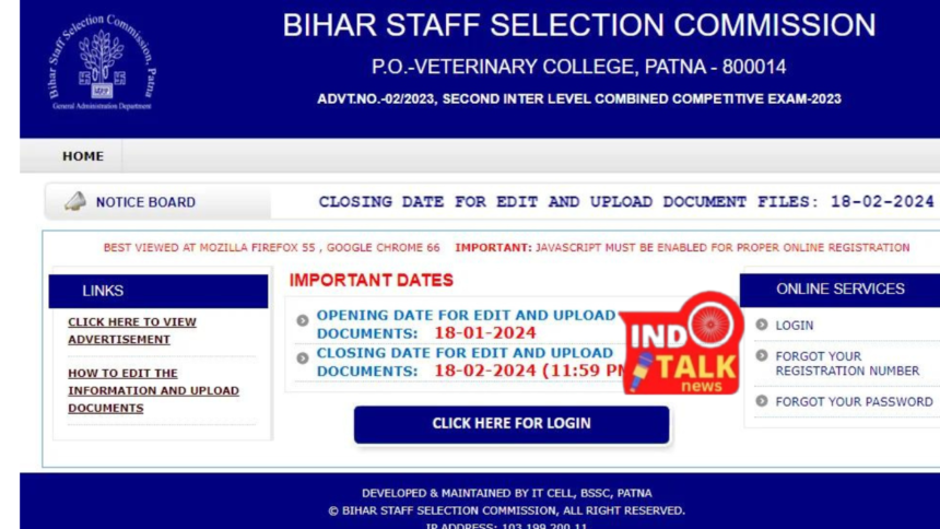 BSSC Inter Level Vacancy Correction List